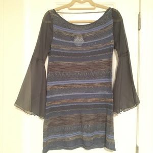 Free People Bell Sleeve Mini Dress